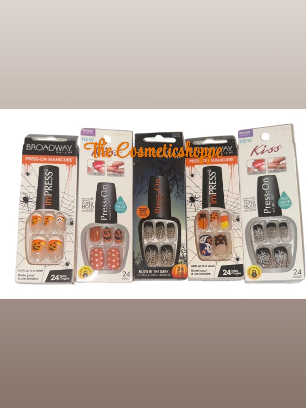 Broadway ImPress Halloween Medium Length Press-On Nails Bundle of 5